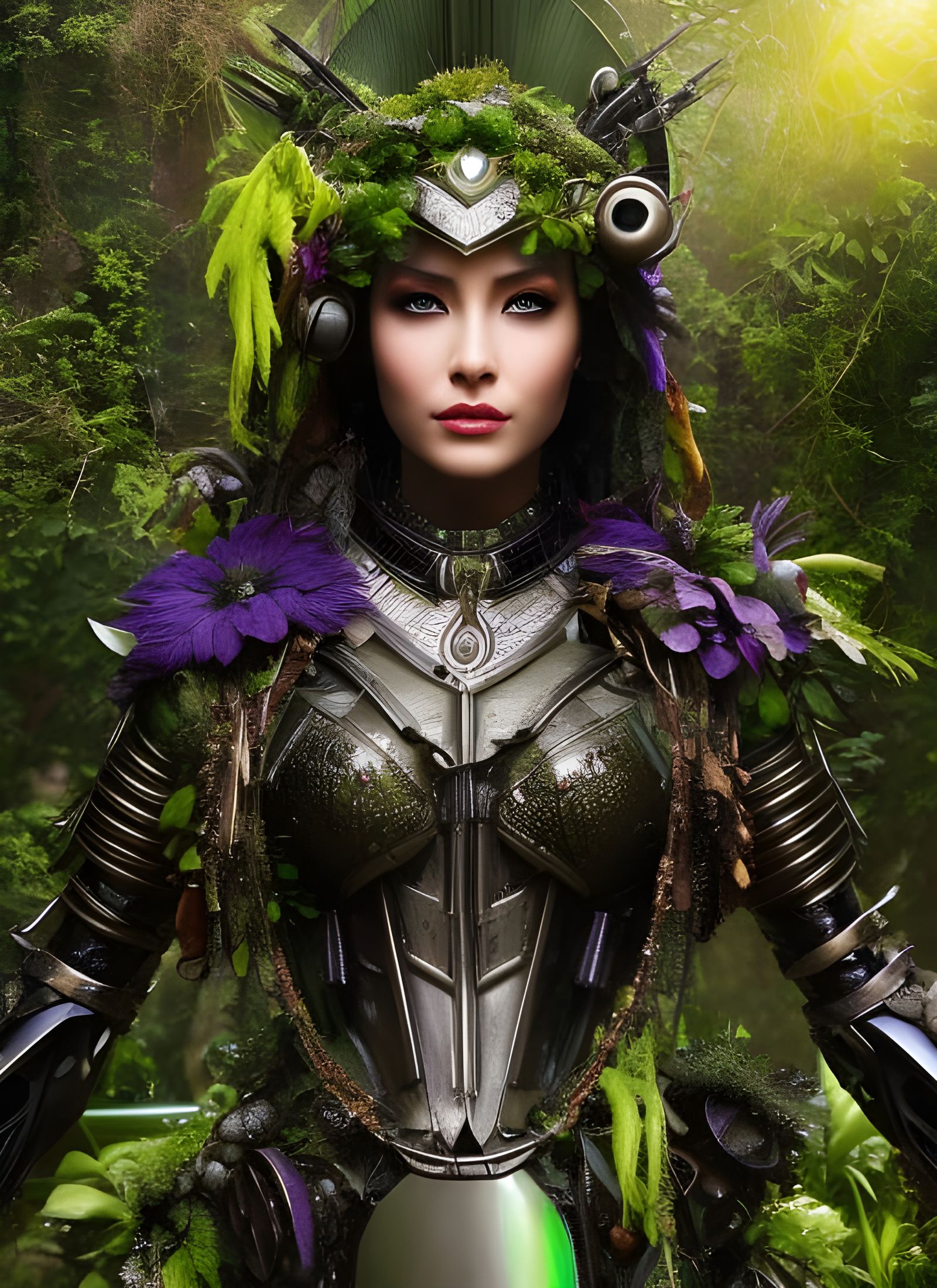 Modern Amazon Warrior Queen in the Jungle 02 @Society6