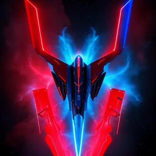 Flying 1974 Dodge Charger in Neon Nebula