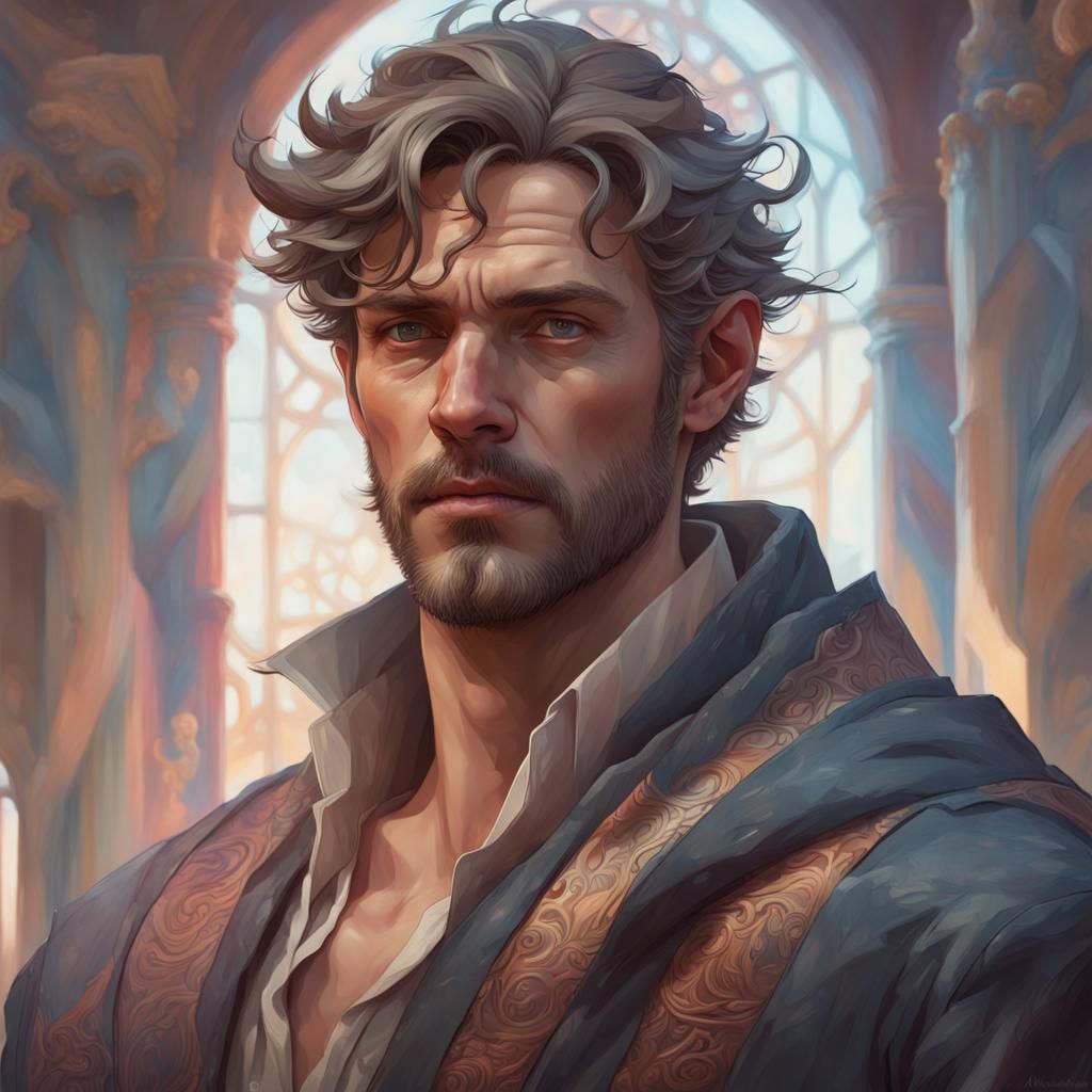 Hyperdetailed Portrait of Man with Multiple Penises