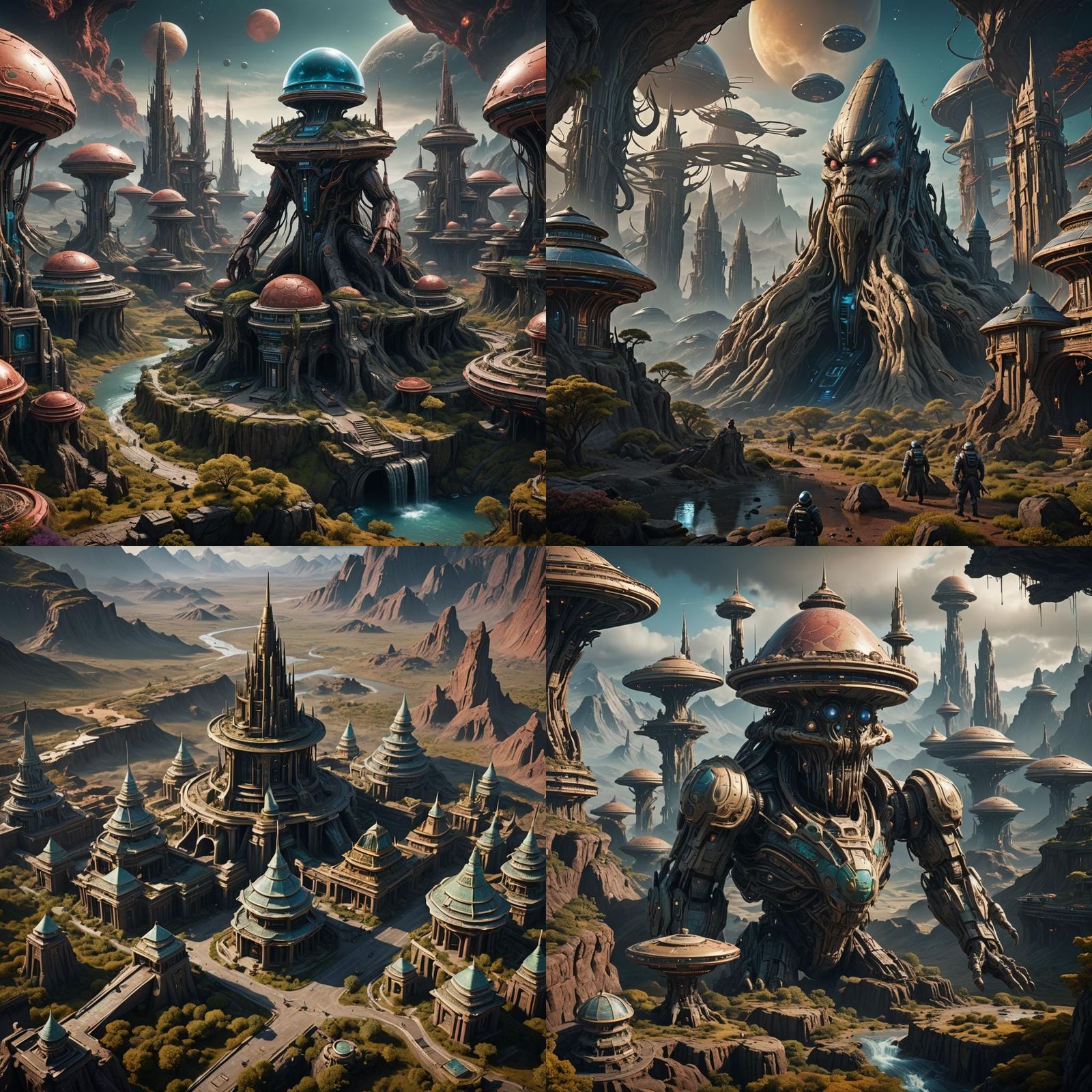 Extraterrestrial Churchill China in Detailed Digital Art