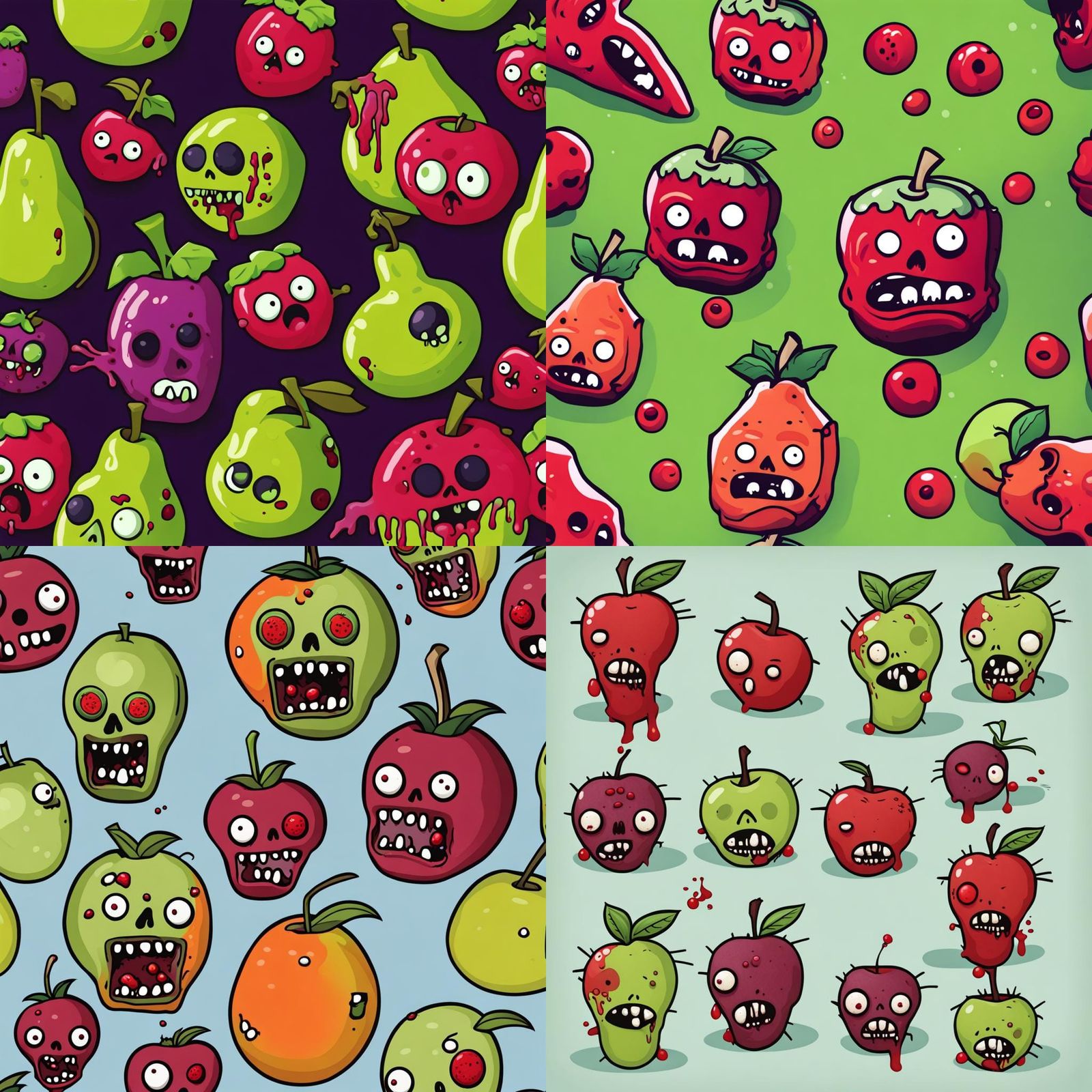 Zombie Fruit Horror Concept