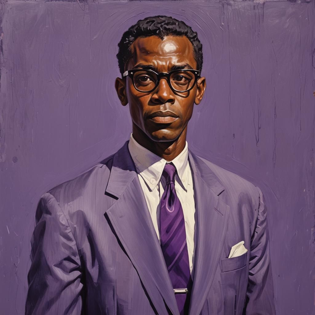 1950s Comic Style Portrait of a Black Man