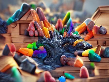 Melting Crayons: A Colorful Abstract