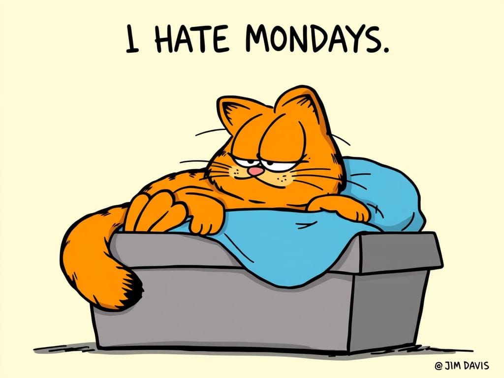 Lovable Ginger Cat in Cartoon Grey Box