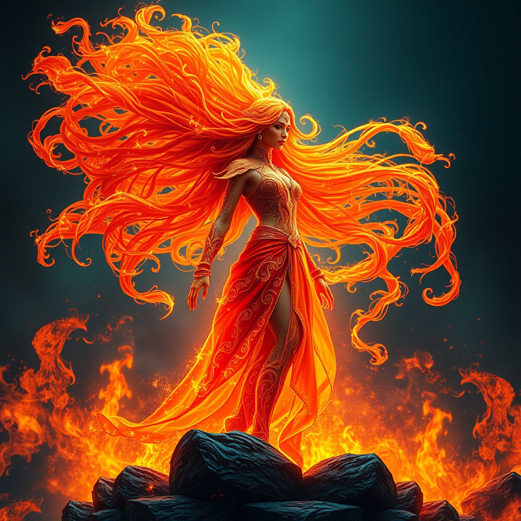 Majestic Fire Princess in Blazing Inferno