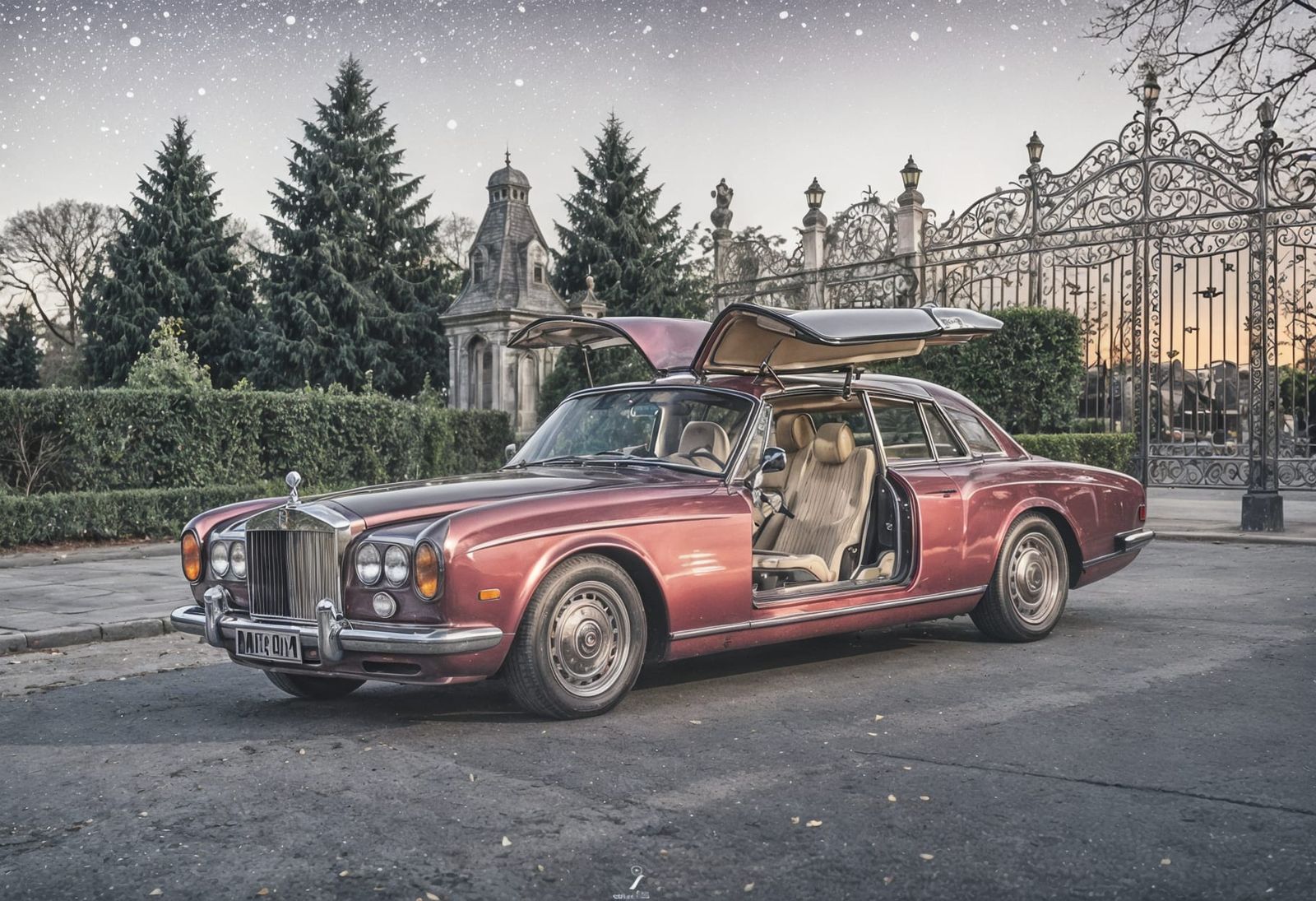 Customized Rolls Royce Corniche with Gullwing Doors