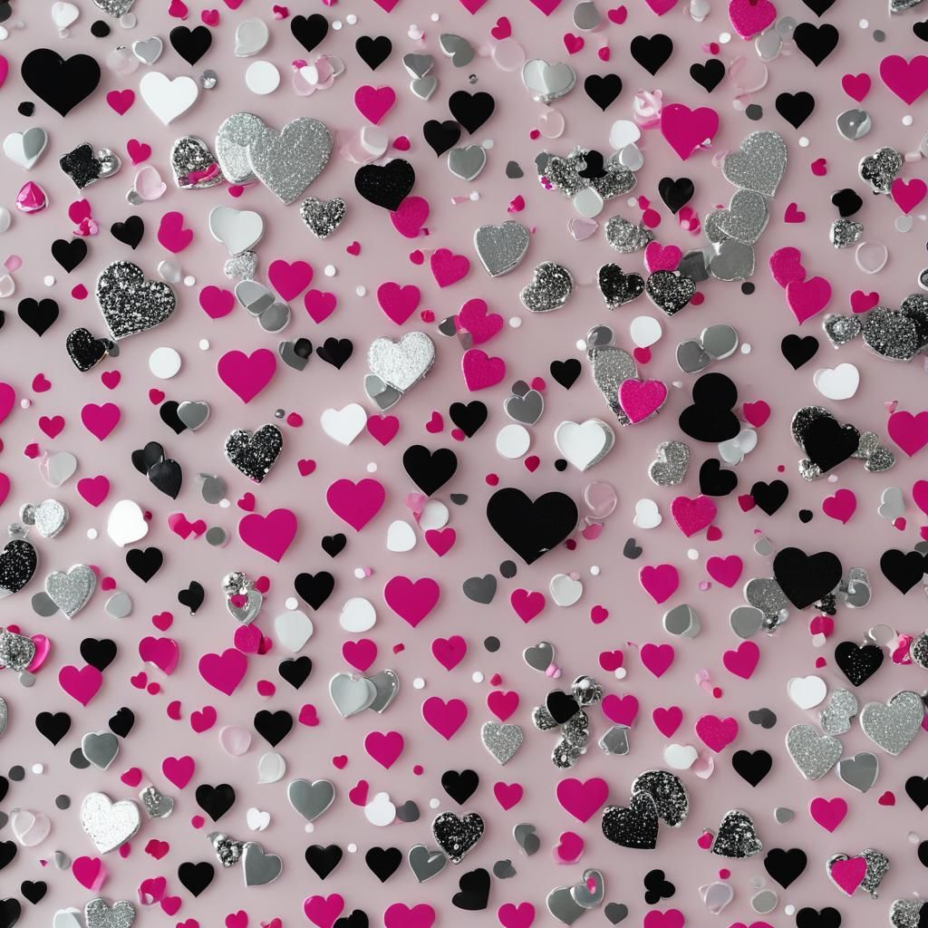 Retro Interior Design in Pink, Black and Silver