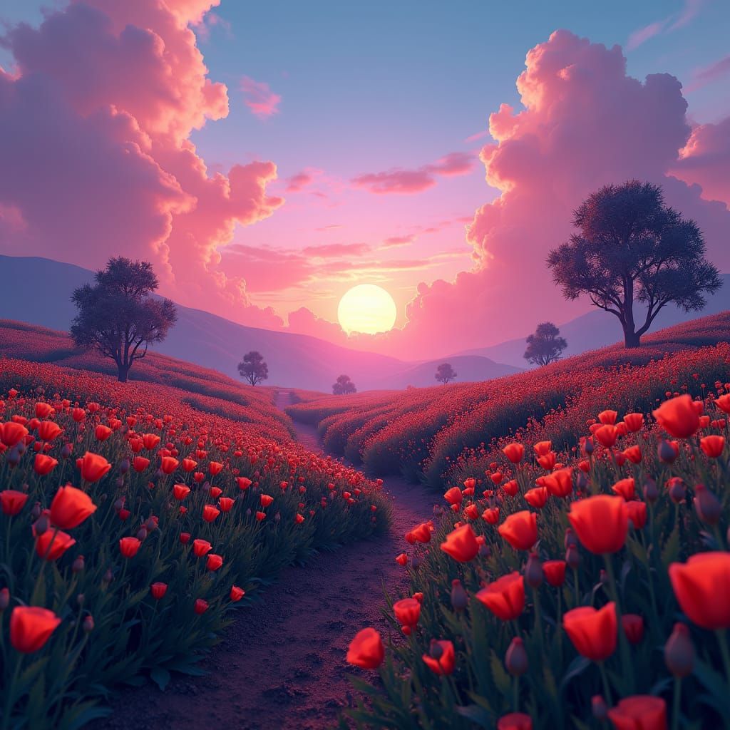 Texas Twilight: Cannabis and Poppies in Fantasy Art