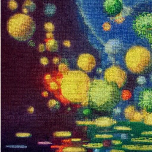 Pokémon in Impressionist Retrofuture Digital Art