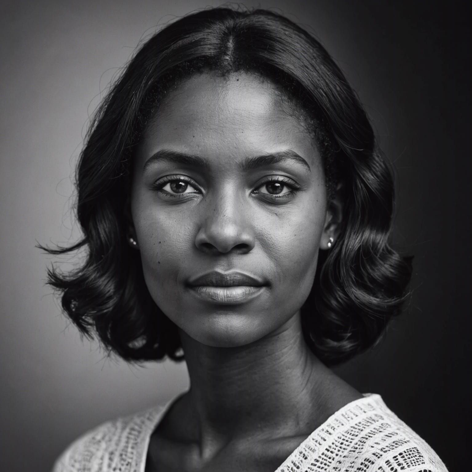 Monochrome Portrait Evokes 60s Era