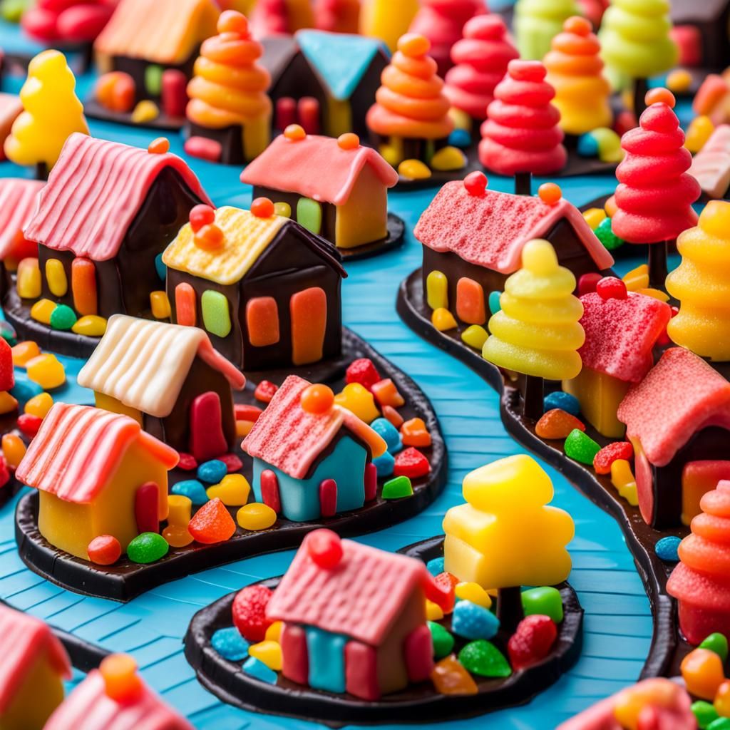 Candy Street: A Whimsical Neighborhood of Sweets