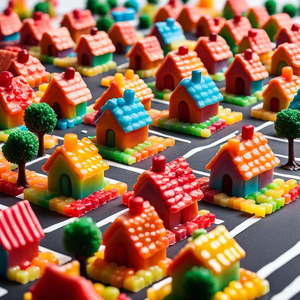Candy Street: A Whimsical Neighborhood of Sweets
