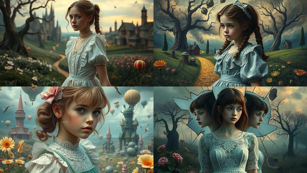 Surreal Victorian Woman in Oz/Wonderland Crossover