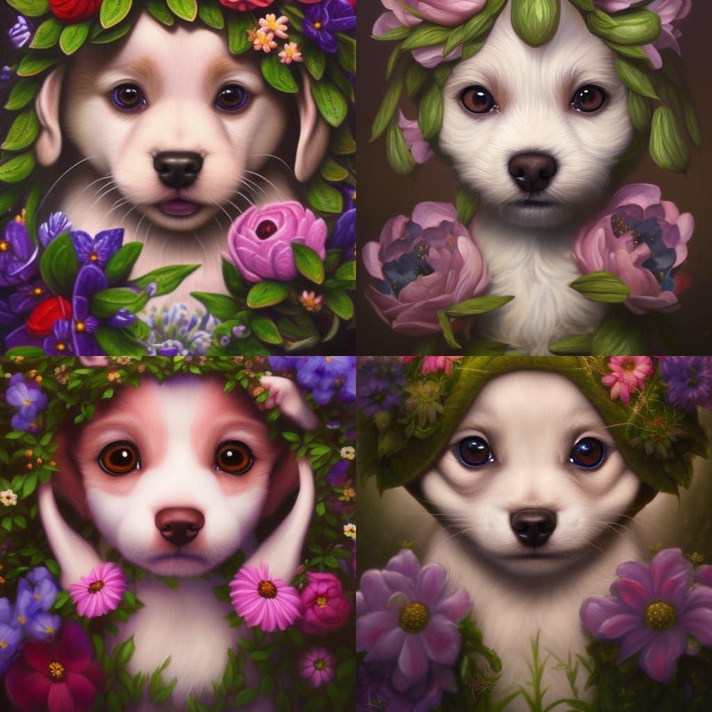 Cute little fantasy puppy