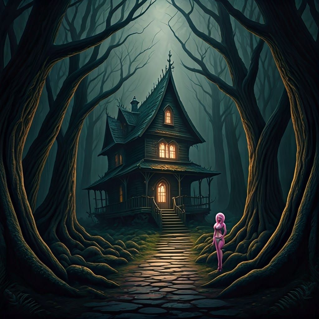 Baba Yaga's House at Forest's Edge