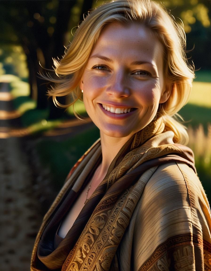 Dreamy Portrait of Woman in Rembrandt-Inspired Lighting