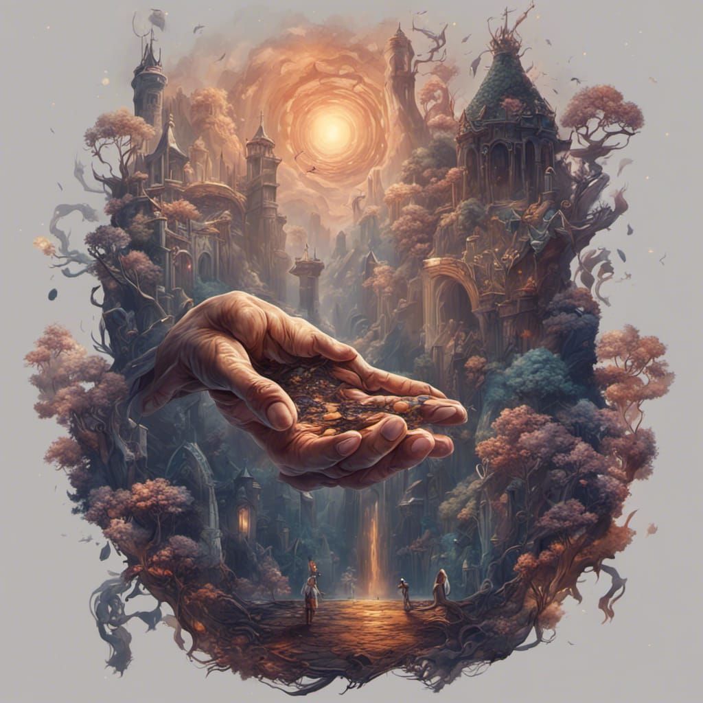 Expressive Hands Conveying Joy in Detailed Digital Art