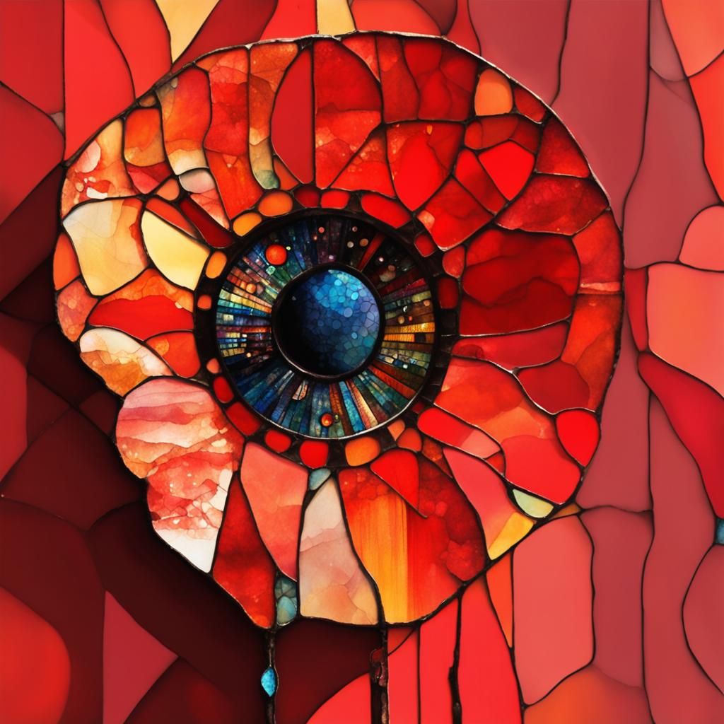 Vibrant Stained Glass Art Brut Masterpiece