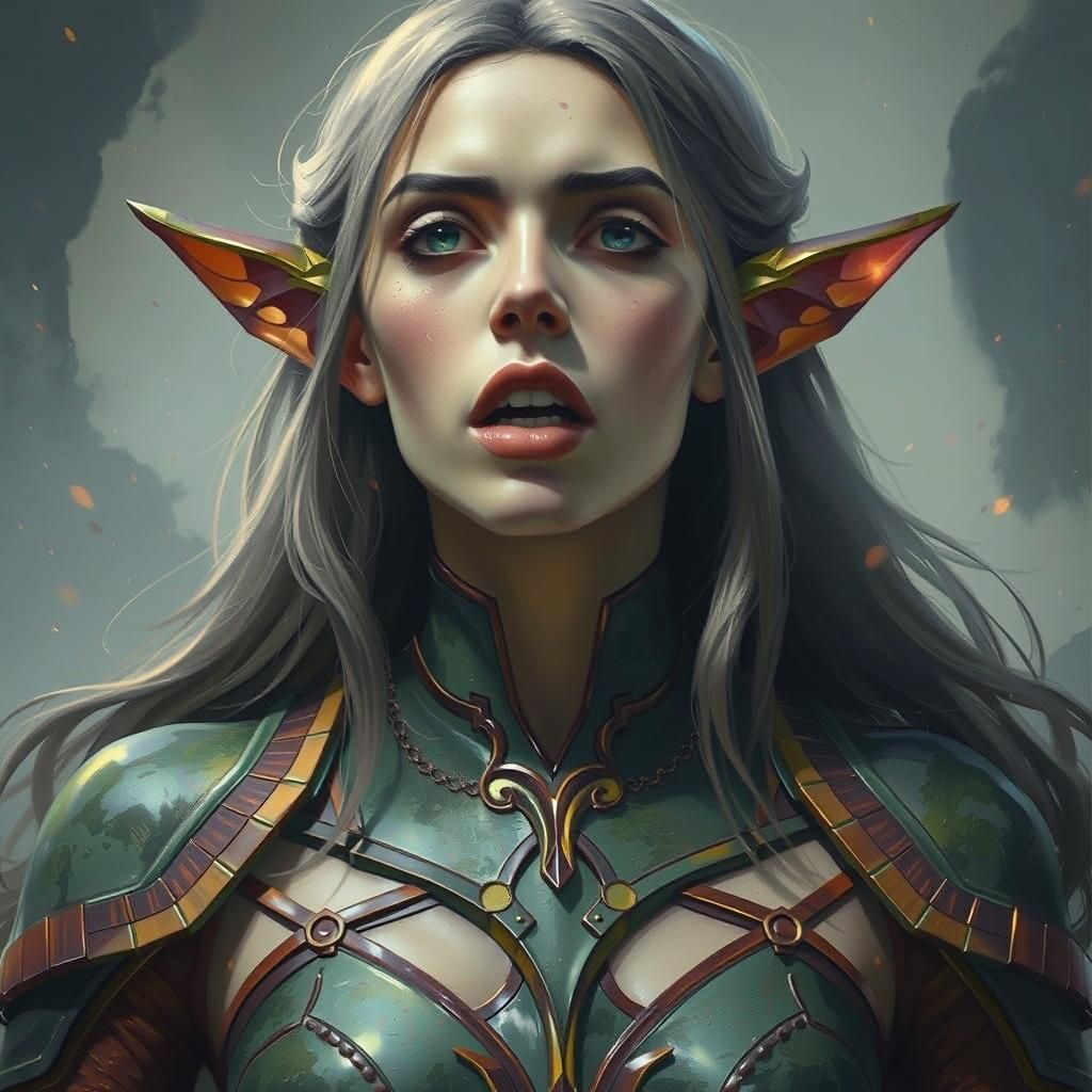 Dark Fantasy Elf Woman Concept Art