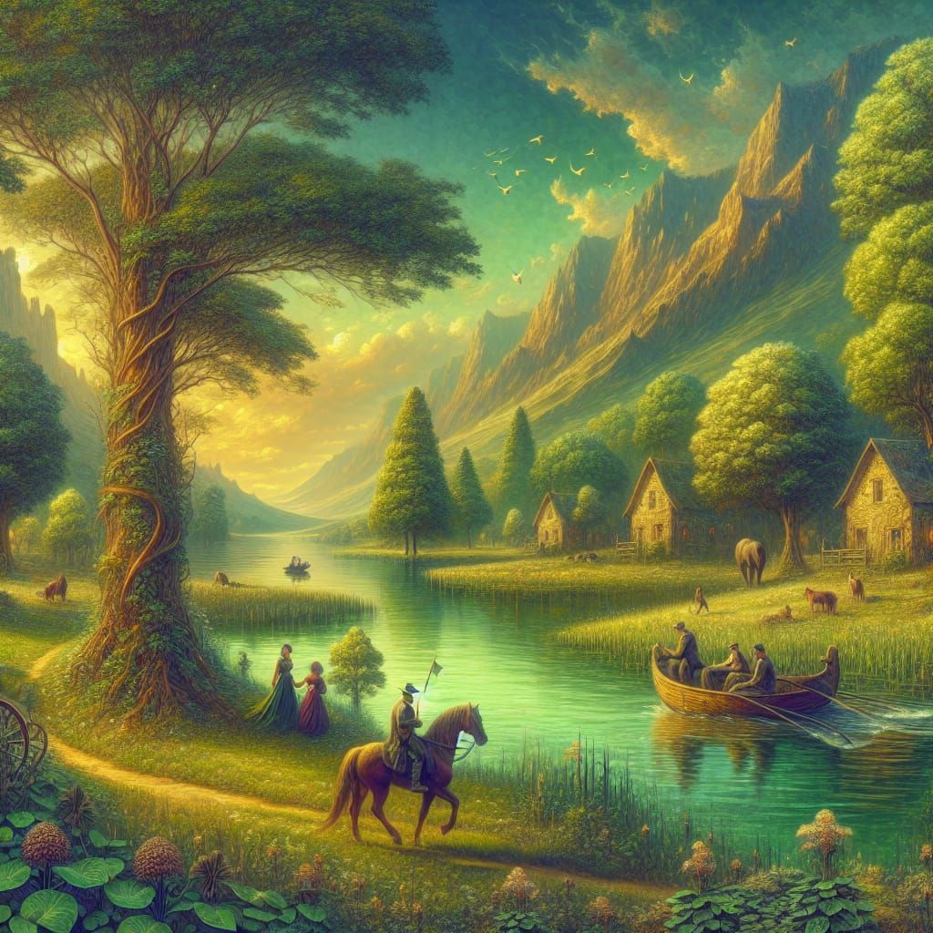 Green Token Launch: Intricate 19th-Century Illustration