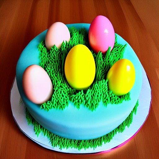 Festive Easter Cake in Spring Colors