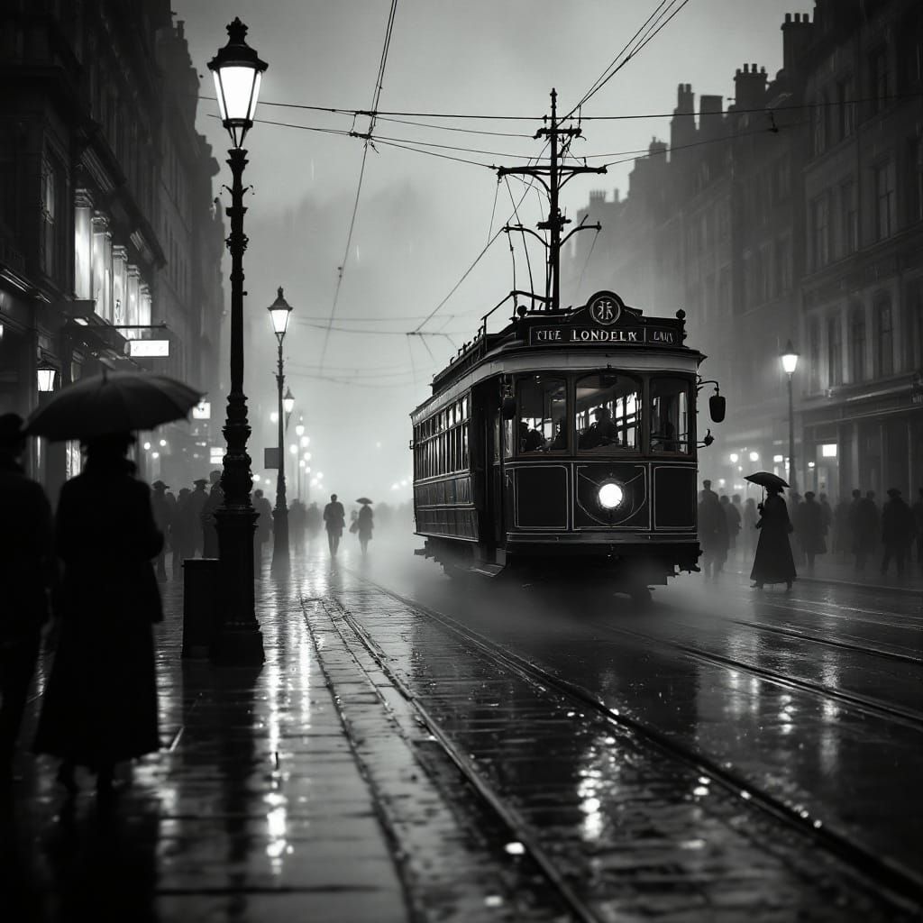 Vintage Streetcar in Victorian London
