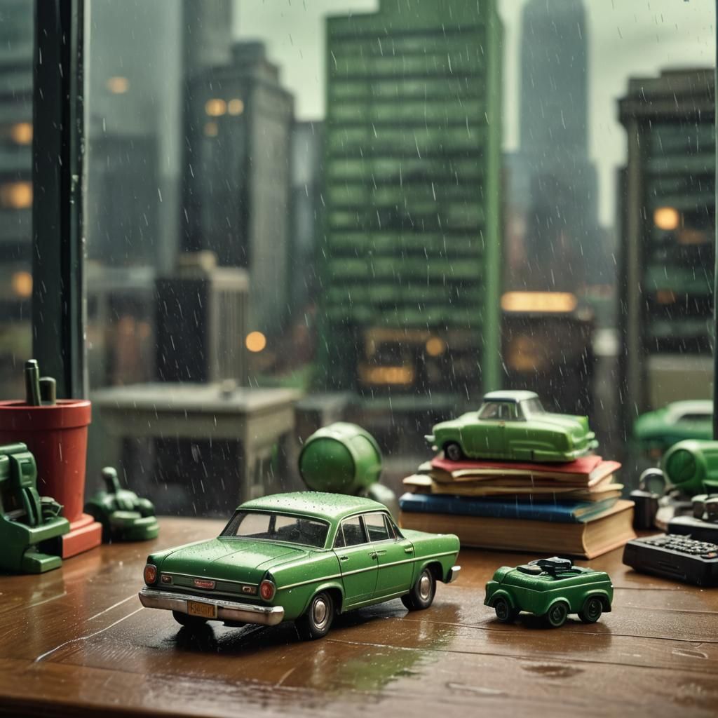 Vintage Green Toy Set Product Photography