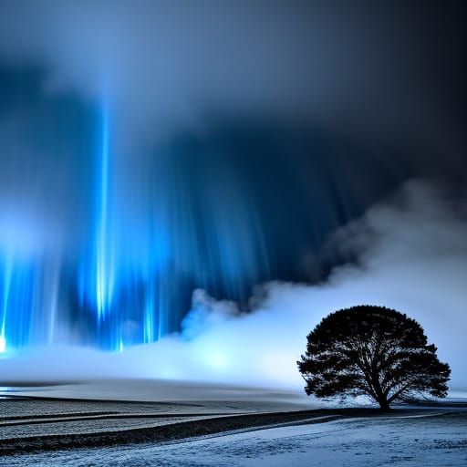 Mesmerizing Blue Fire in Hyperrealistic Detail