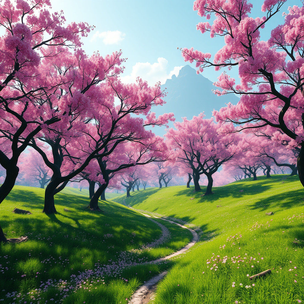 Blossom Valley: A Fantasy Concept Art Landscape