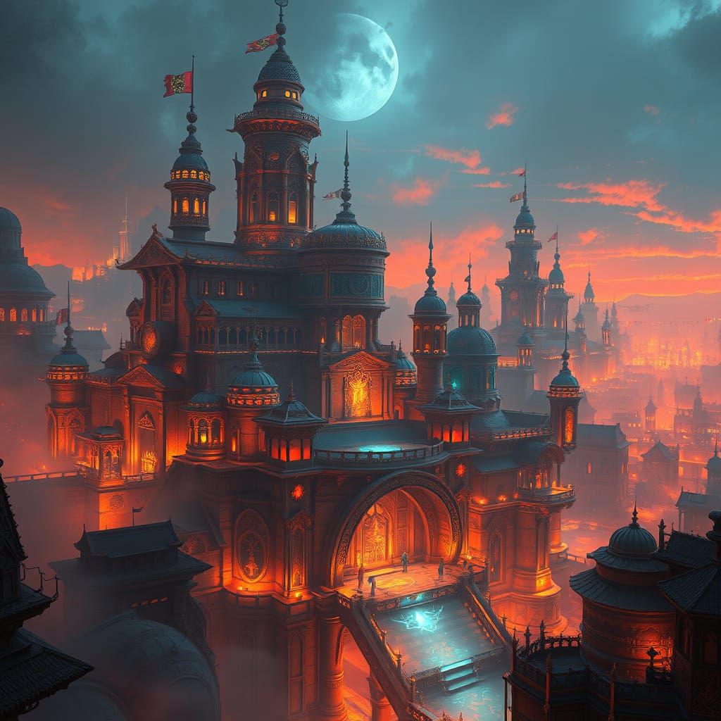 City of Bashan King Og Concept Art in Unreal Engine