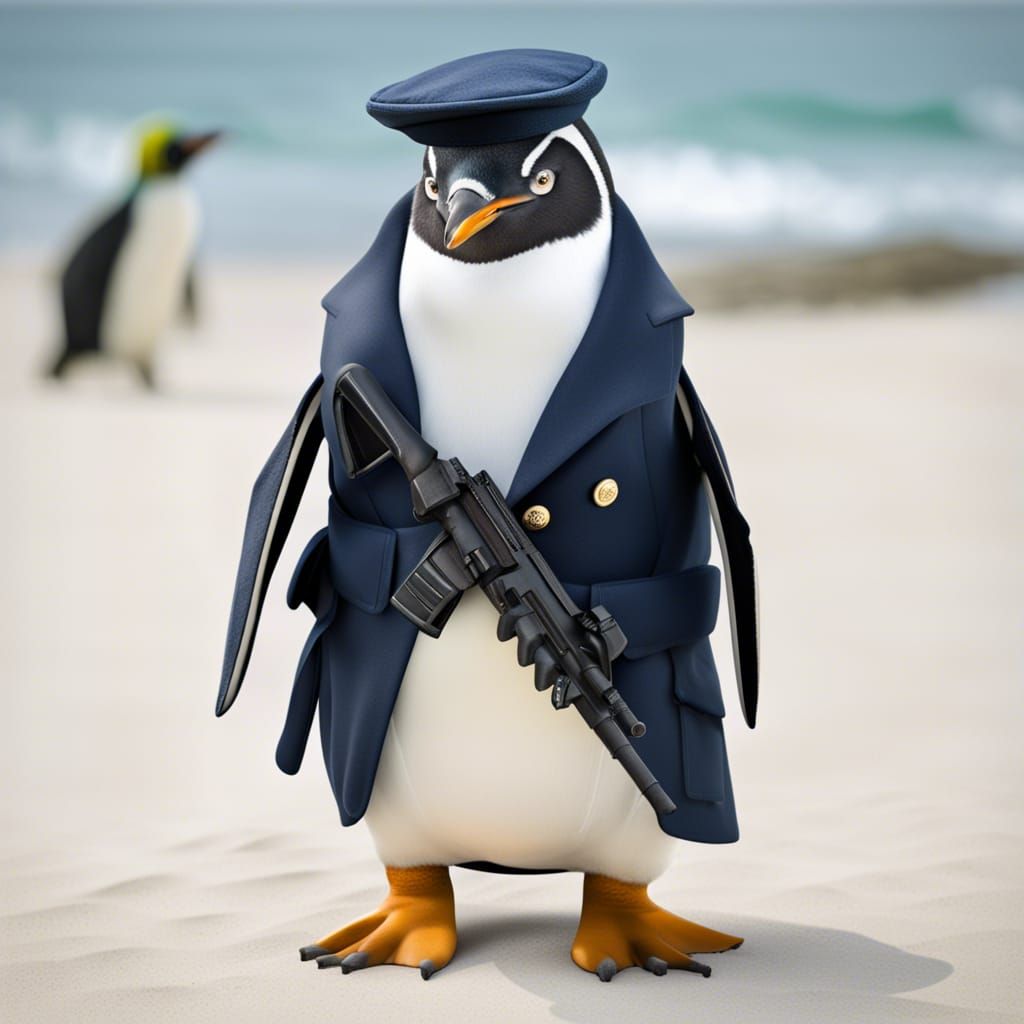 Penguin Navy Seal Digital Art