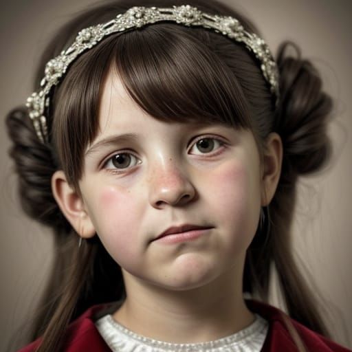 Victorian Lady Surprised by Lantern Light in a Dramatic Port...