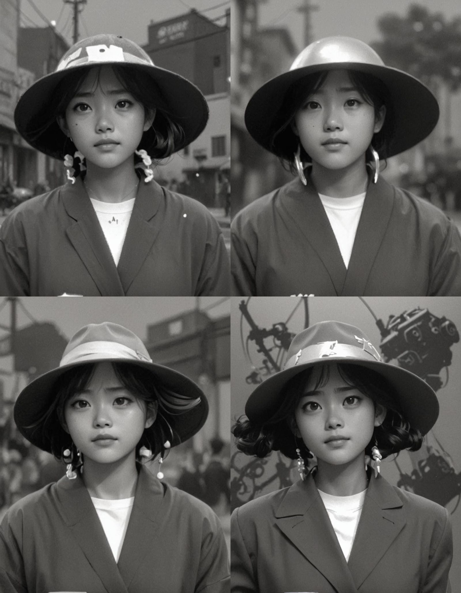 Anime Style 3D Portrait with Radial Gradient