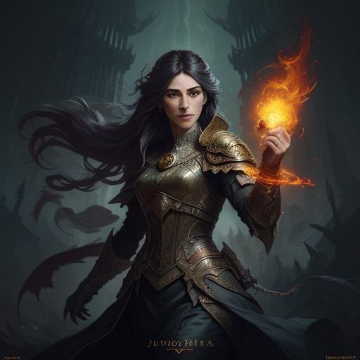 Dragon Confrontation in Dark Fantasy Style