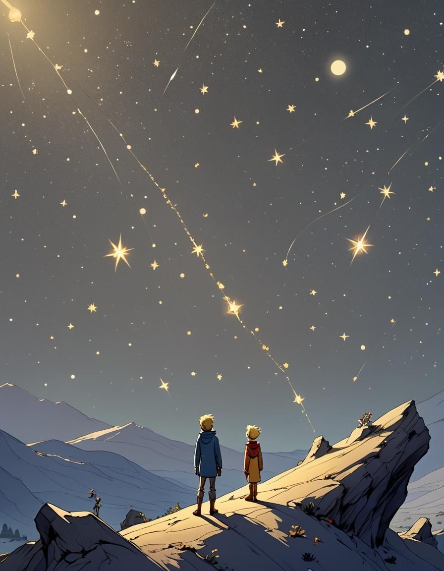 Stars Aligned: Little Prince Inspired Illustration