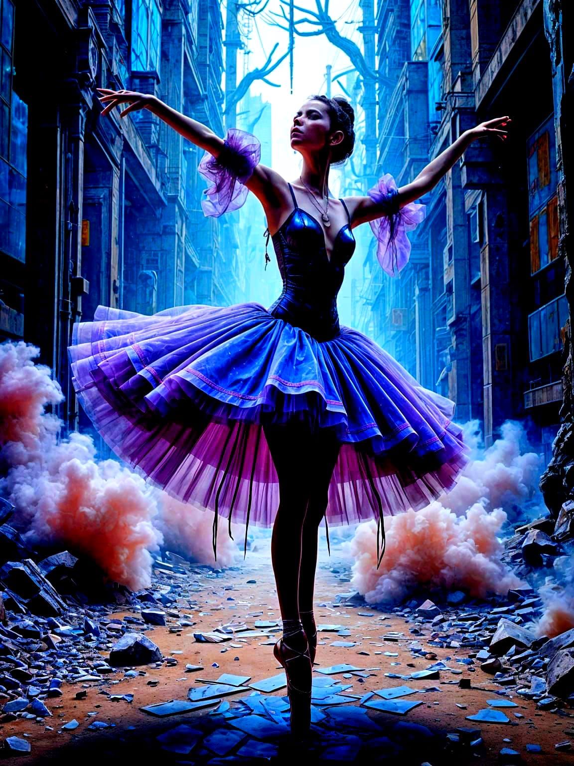 Ballerina Dances in Post-Apocalyptic Shattered World