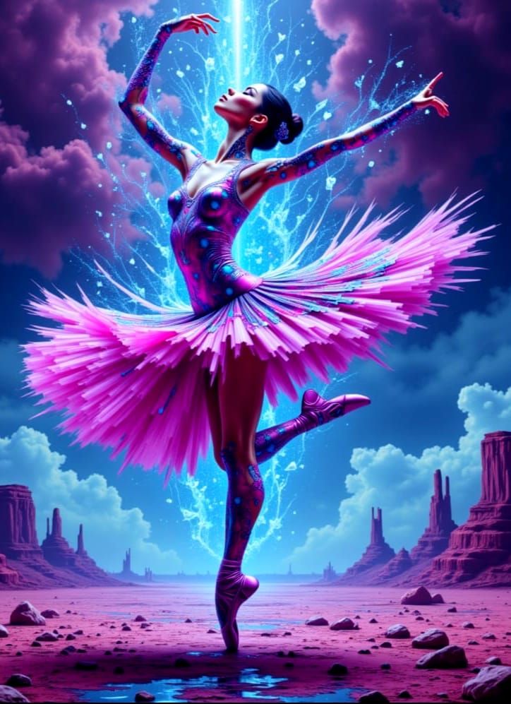 Ballerina Dances in Surreal Post-Apocalyptic Desert