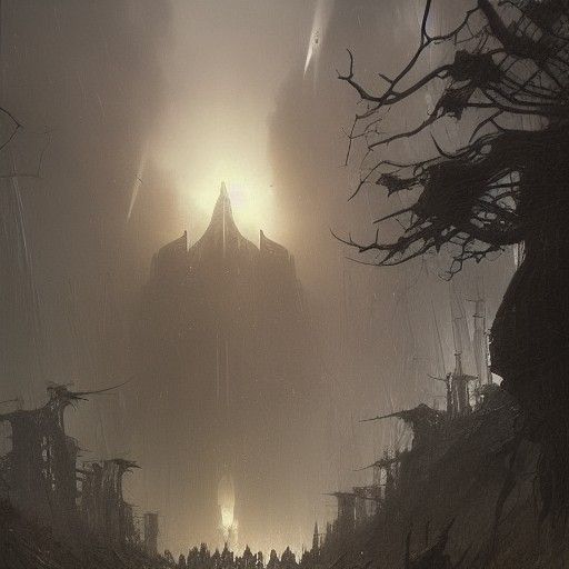 Epic Battle of Cadia in a Fantasy Landscape