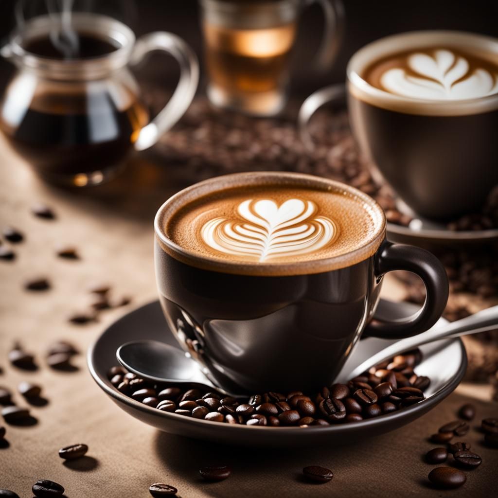 VIRTUS Coffee Beans Realistic Advertising Photography