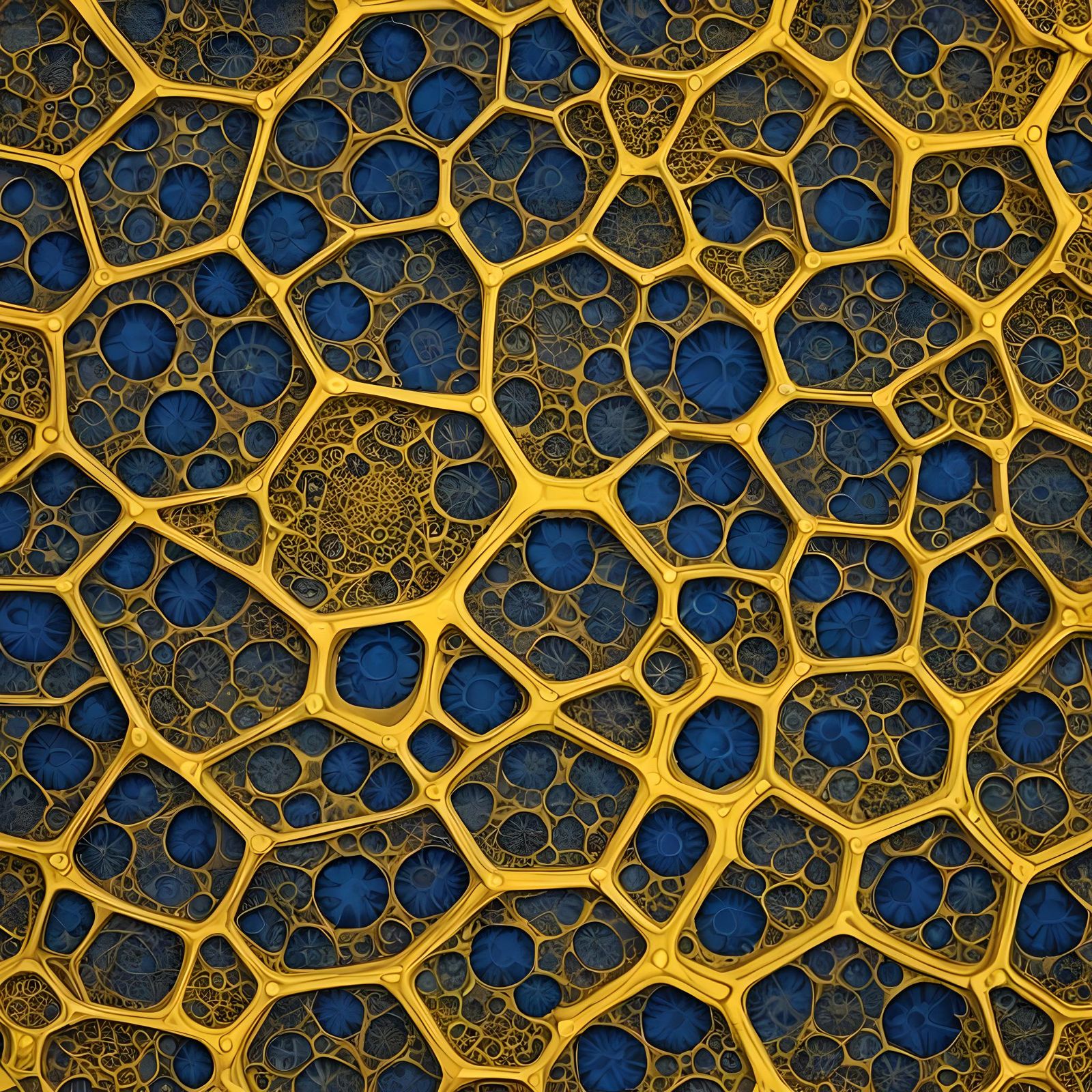 Comic Noir Expressionism: Chromium Etchings in Cobalt and Ye...