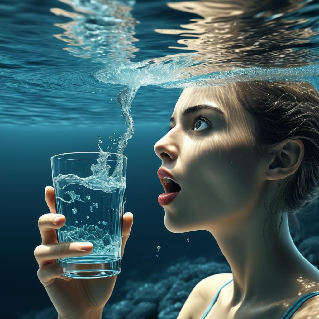 Surreal Fairy Prevents Woman From Drinking Water