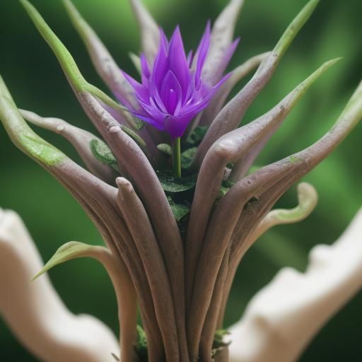 Fantasy Plant Growing on Bones: Professional Photography