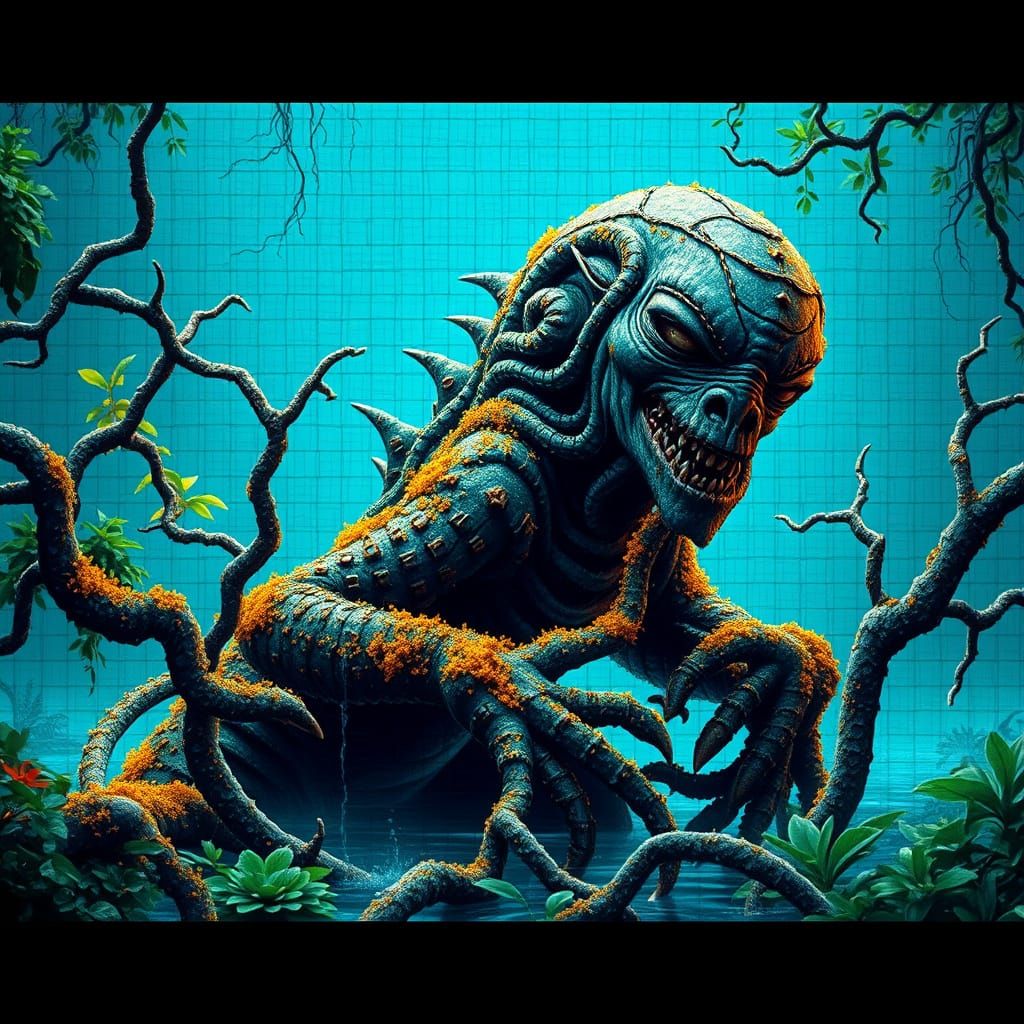 Mysterious Creature Emerges from Turquoise Depths