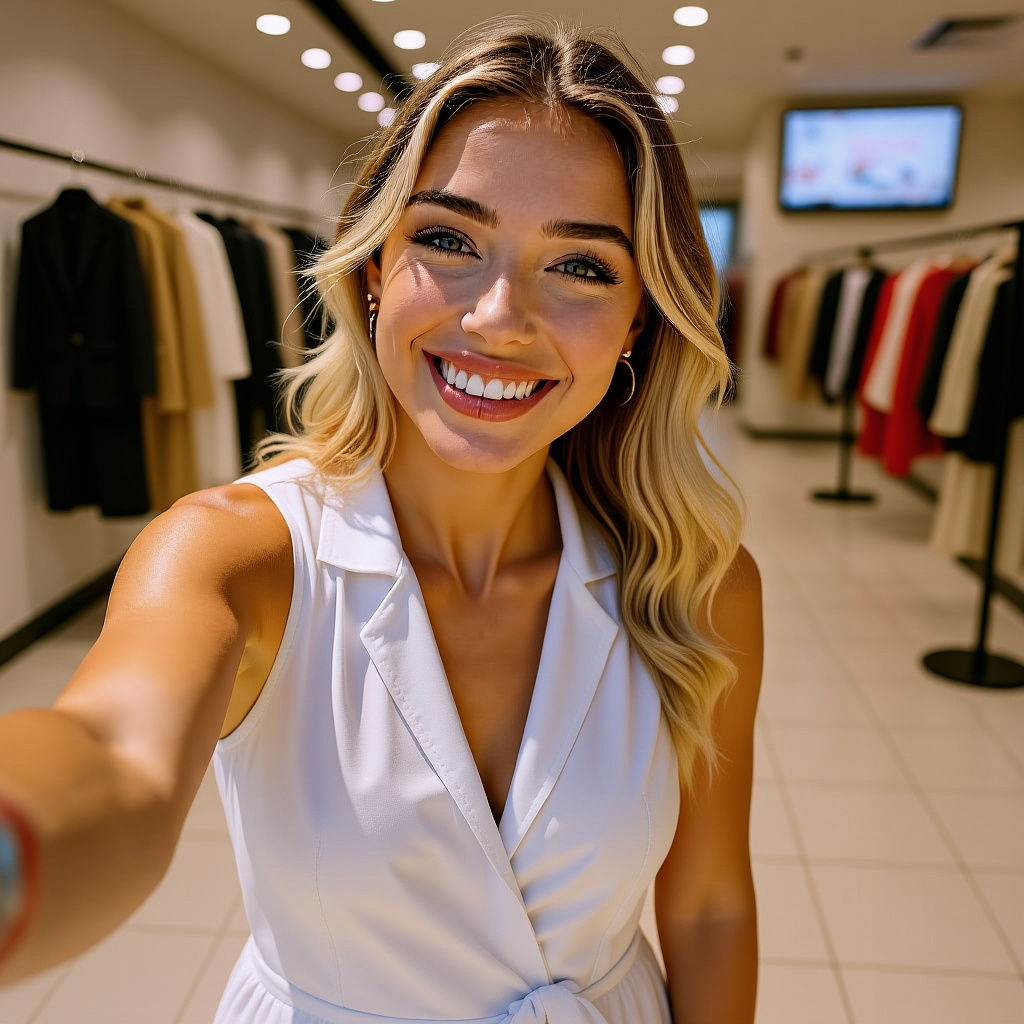 Brazilian Woman Takes Poolside Selfie