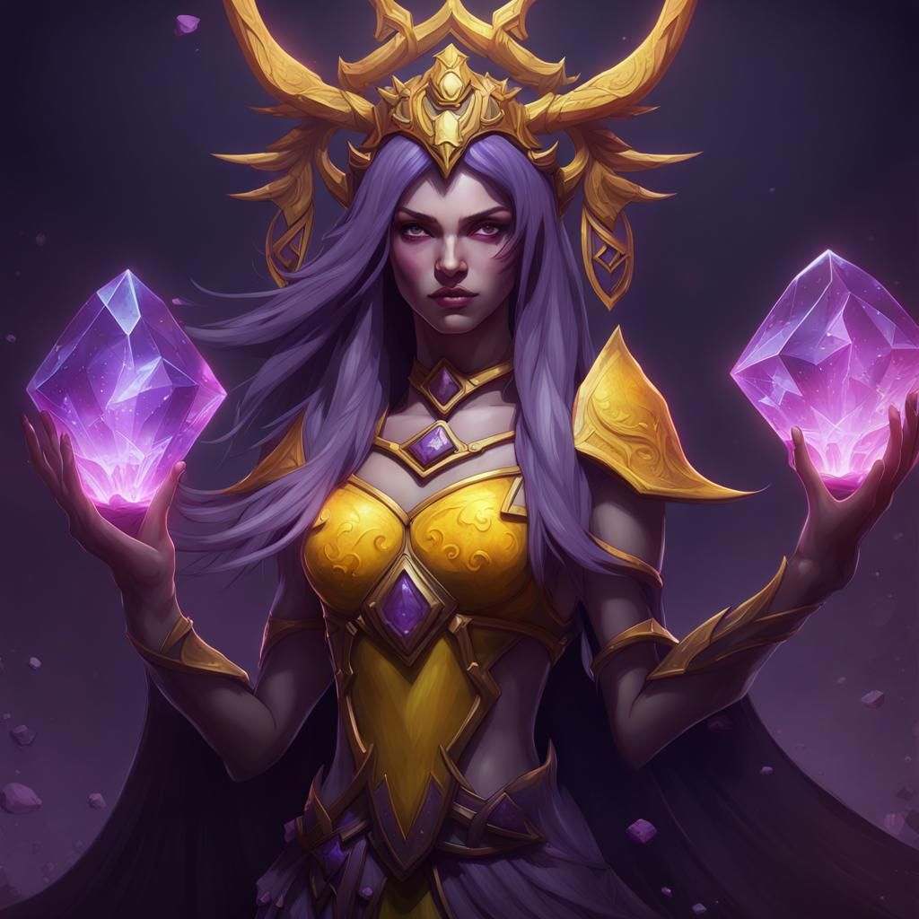 Crystal Maiden in Dark Fantasy Style