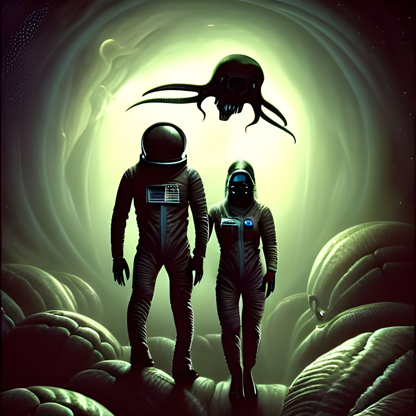 Astronaut's Halloween Discovery of Creepy Alien Creature