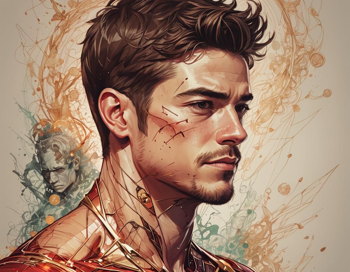 Barry Allen as Cyberpunk Icon