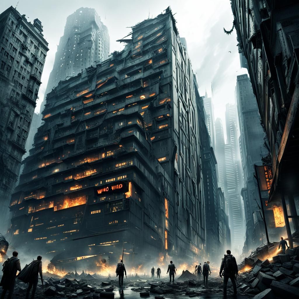 Post-Apocalyptic Zombie City: Survival Amidst Chaos