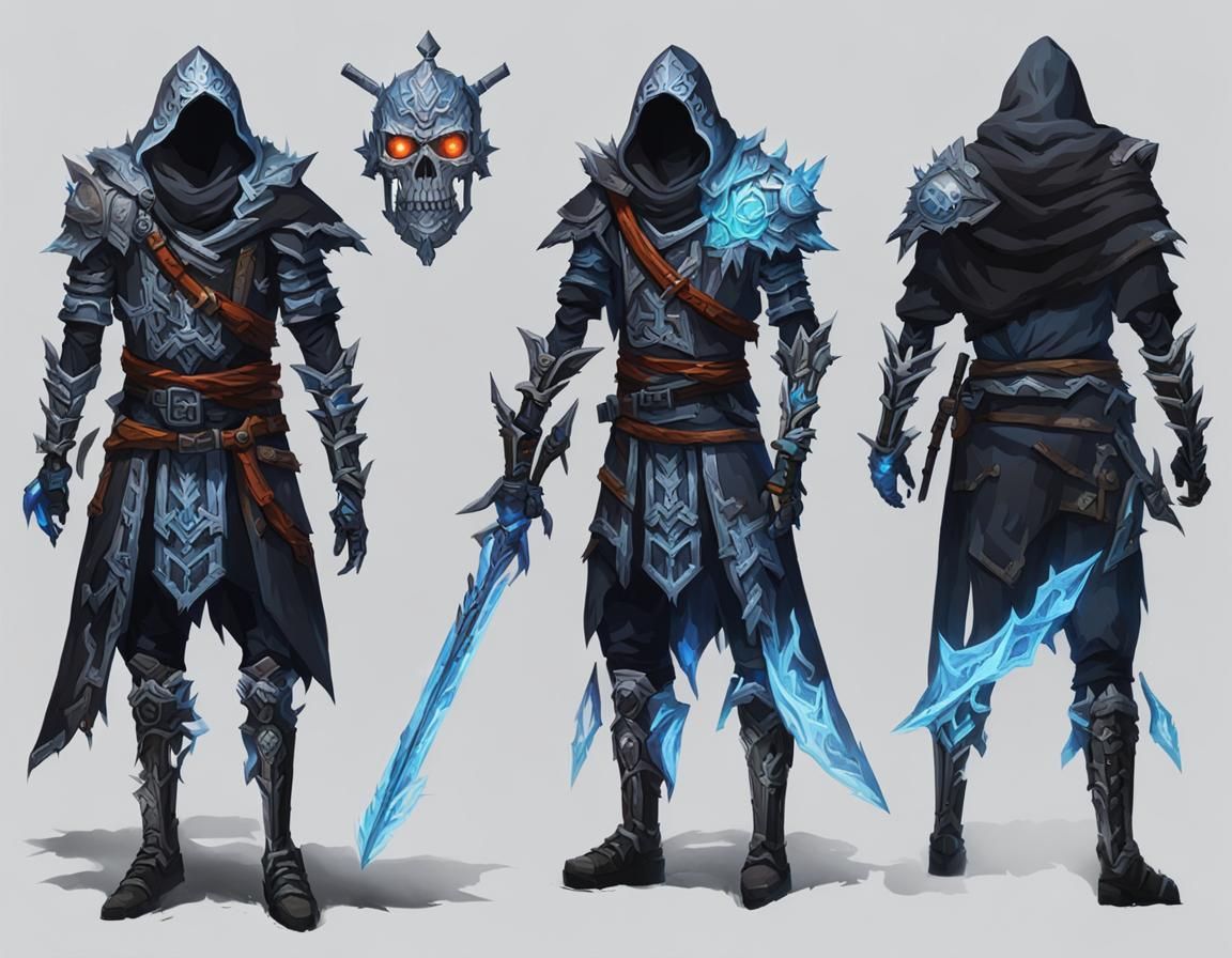 Legendary Shadow Skeleton Assassin in Ice and Fire