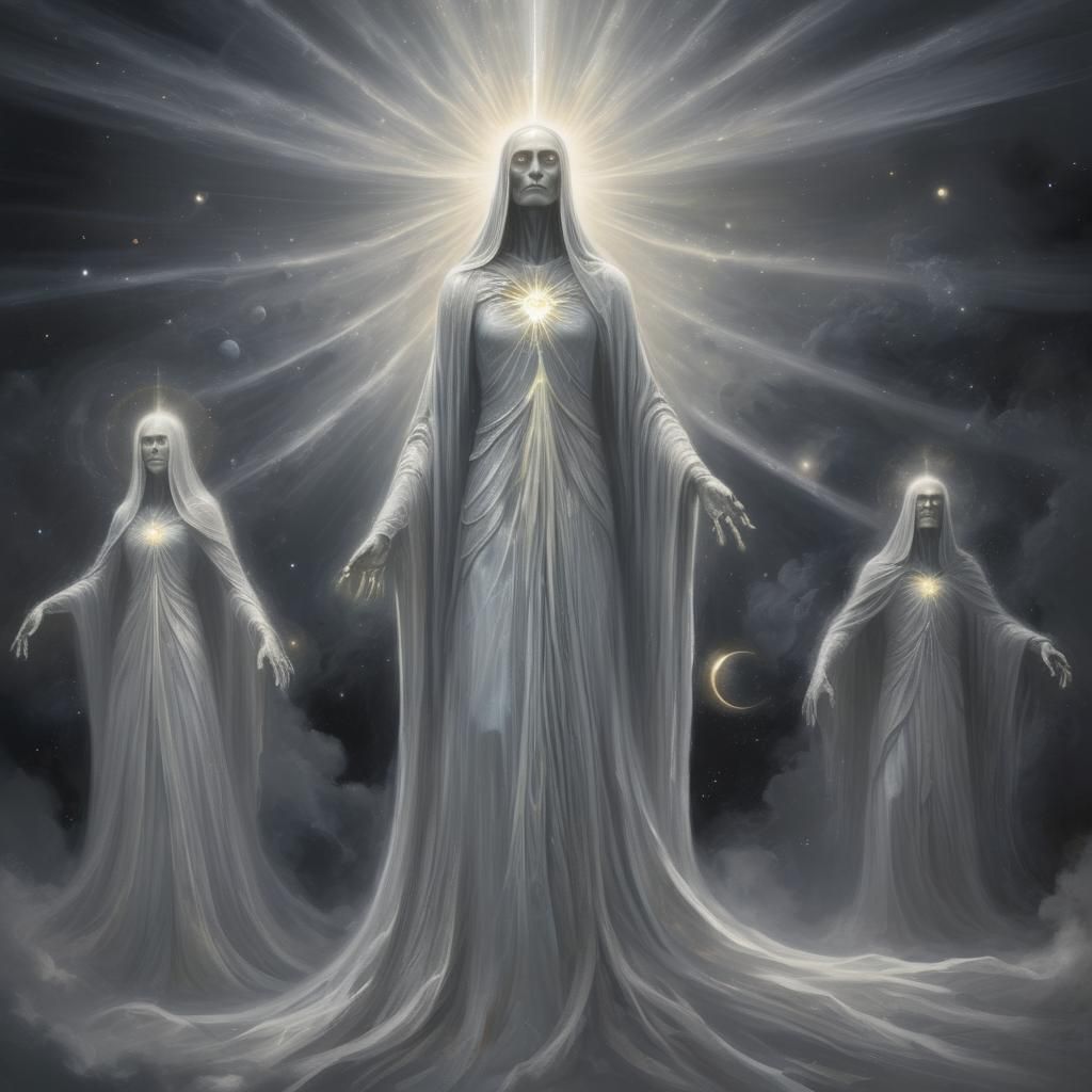 Pulsing Great Light in Grey Space, Comic Book Art